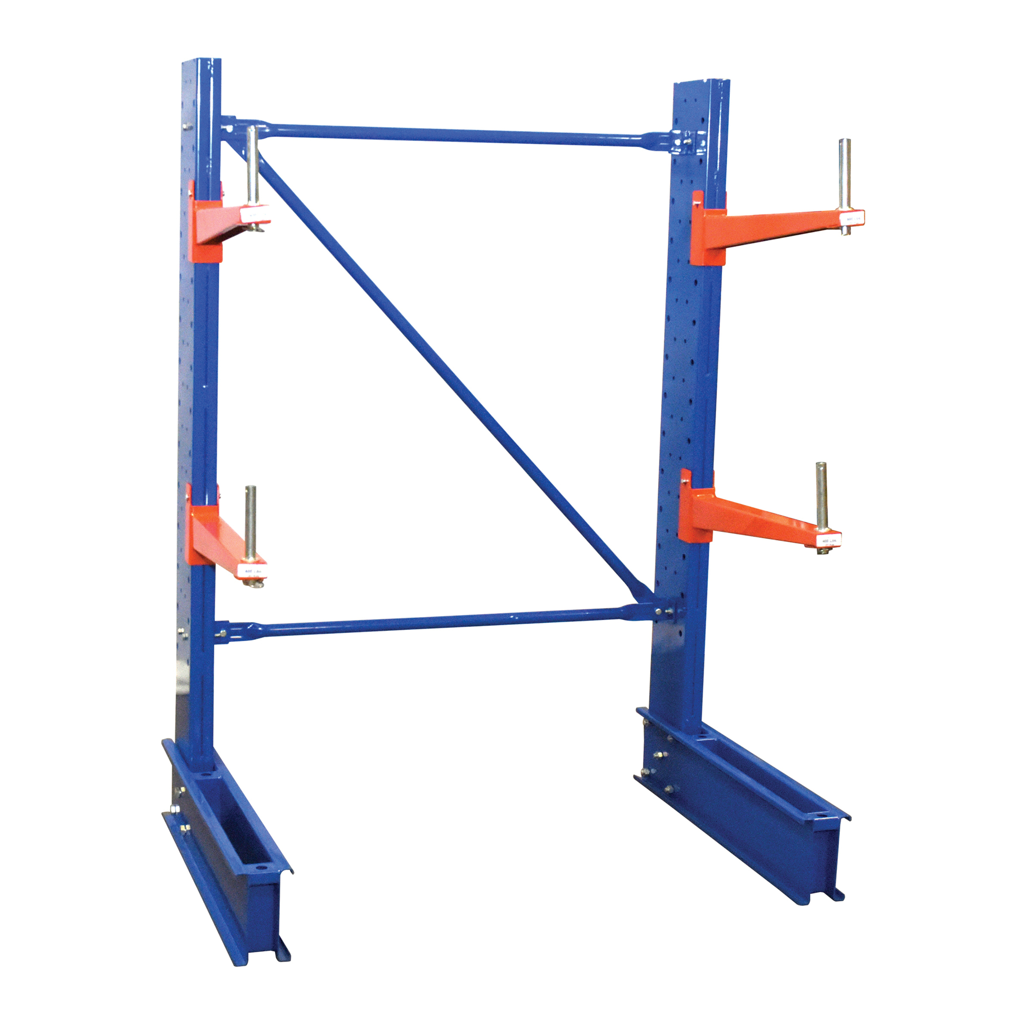 Vestil Steel Standard Duty Cantilever Single Sided Upright 6 Ft x 24 In. Arm Blue Set